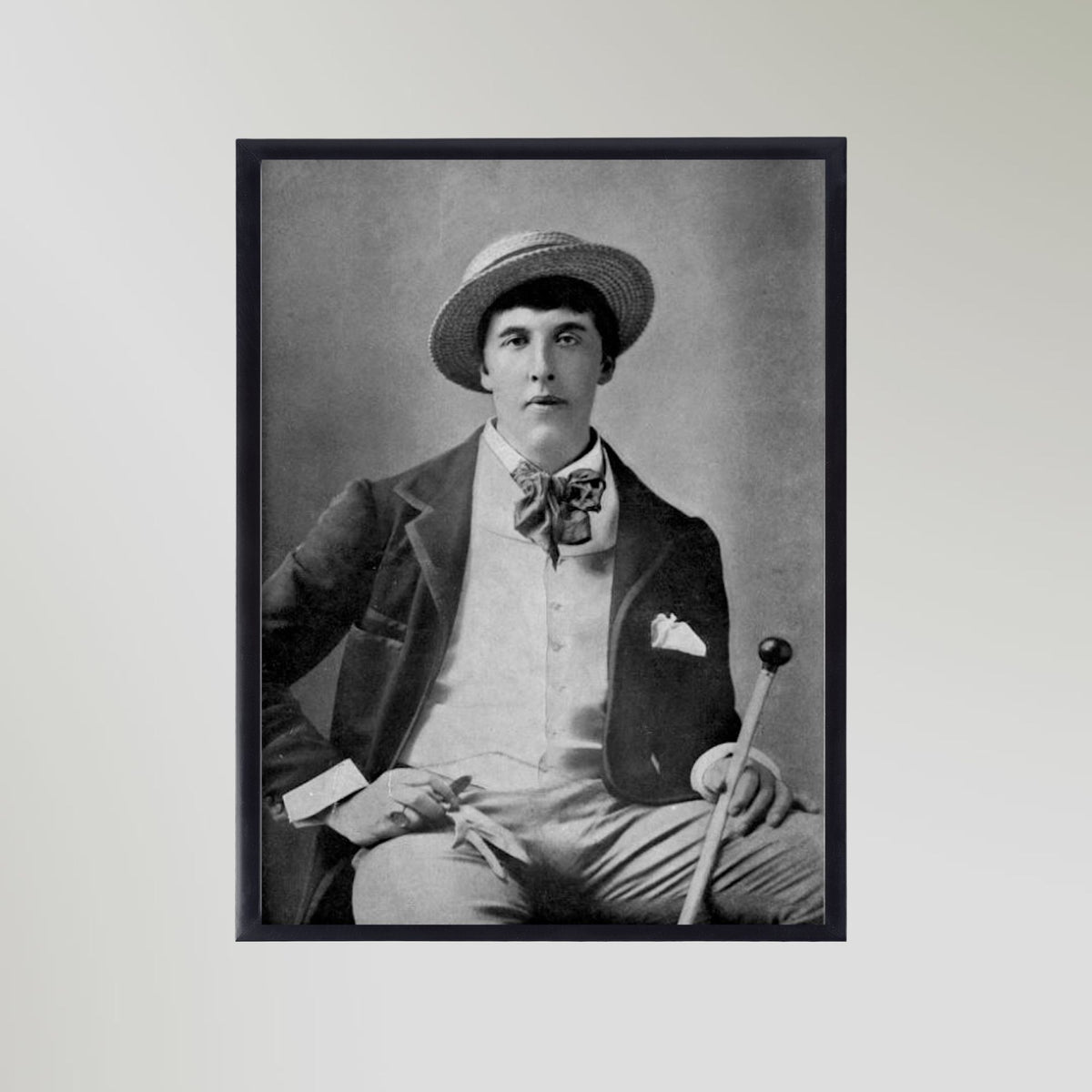 Oscar Wilde In Hat (1883) Portrait Art Print