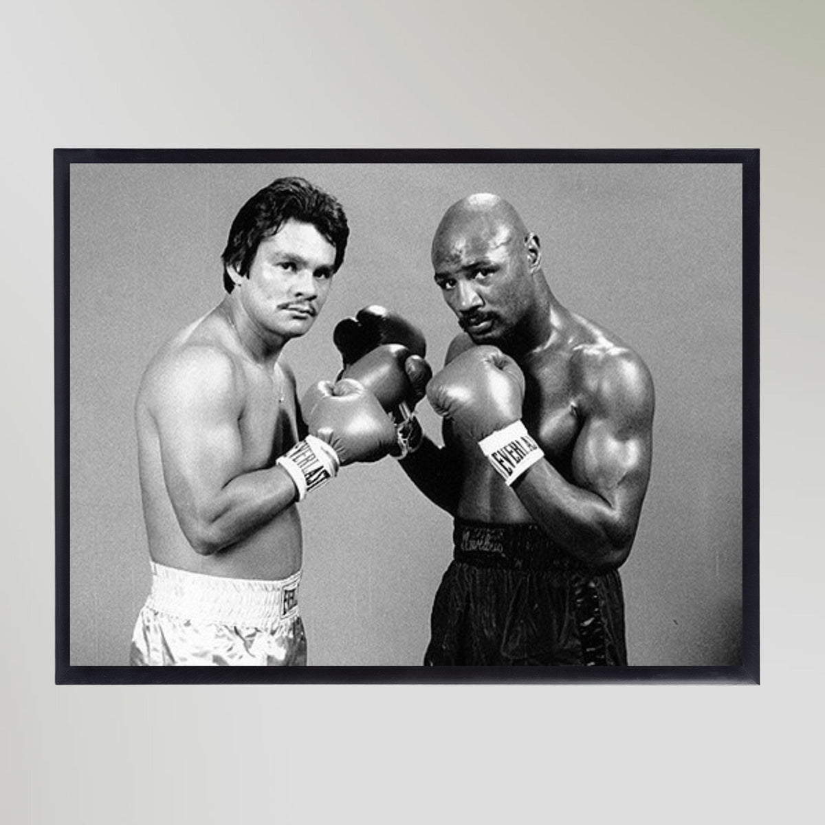Roberto Duran & Marvin Hagler Boxing Portrait Art Print