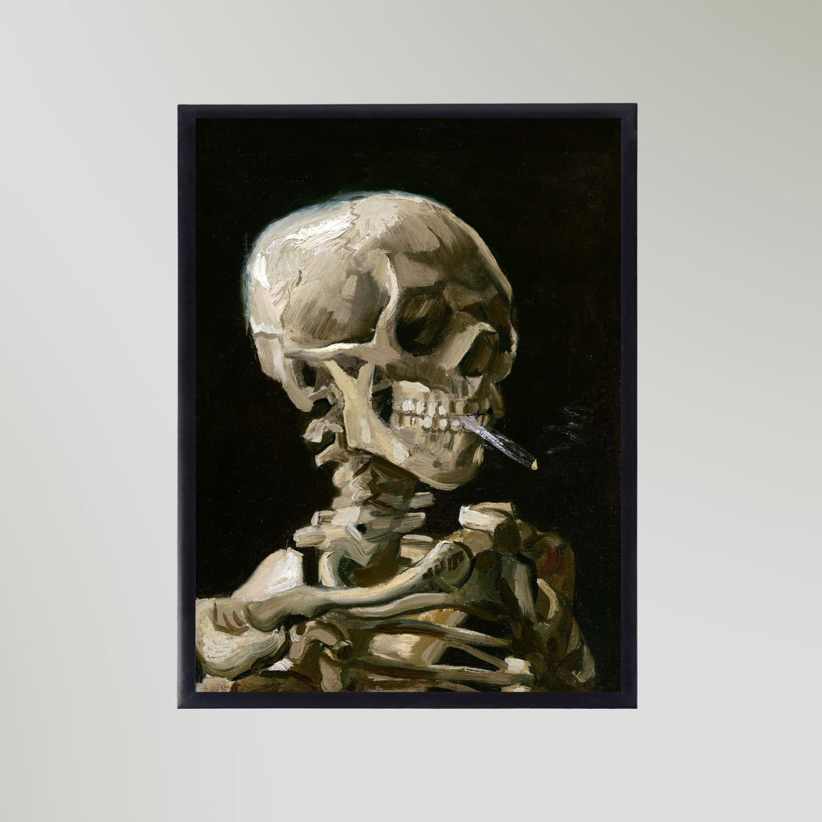 Head Of A Skeleton With A Burning Cigarette (1886) by Vincent Van Gogh Painting Print