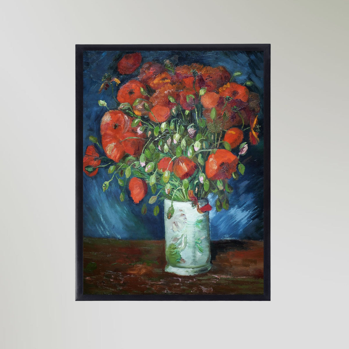 Vase With Poppies (1886) by Vincent Van Gogh Painting Print
