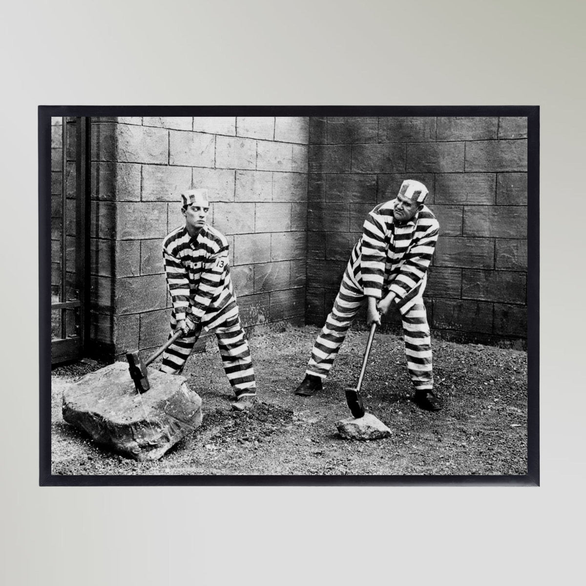 Buster Keaton In Convict (1920) Portrait Art Print