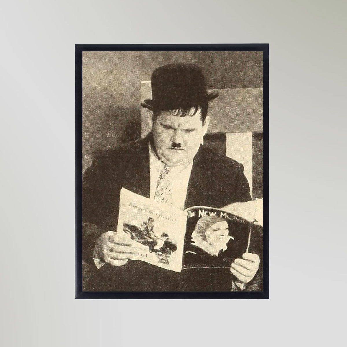 Oliver Hardy (1930) Portrait Art Print