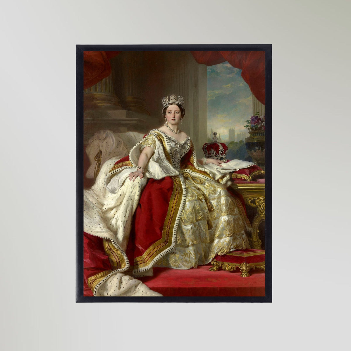 Queen Victoria At Winterhalter (1859) Painting Art Print