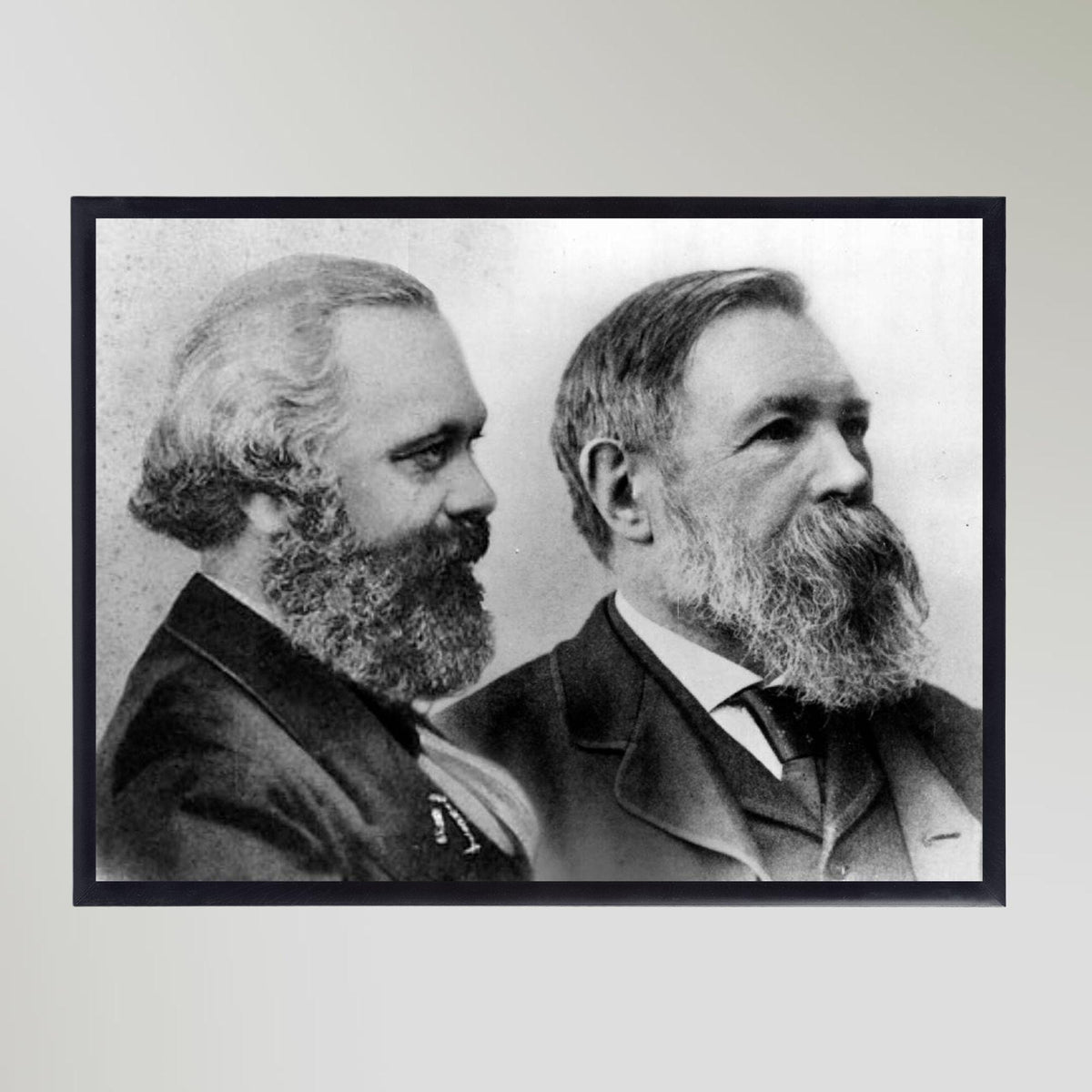 Karl Marx & Friedrich Engles Portrait Art Print