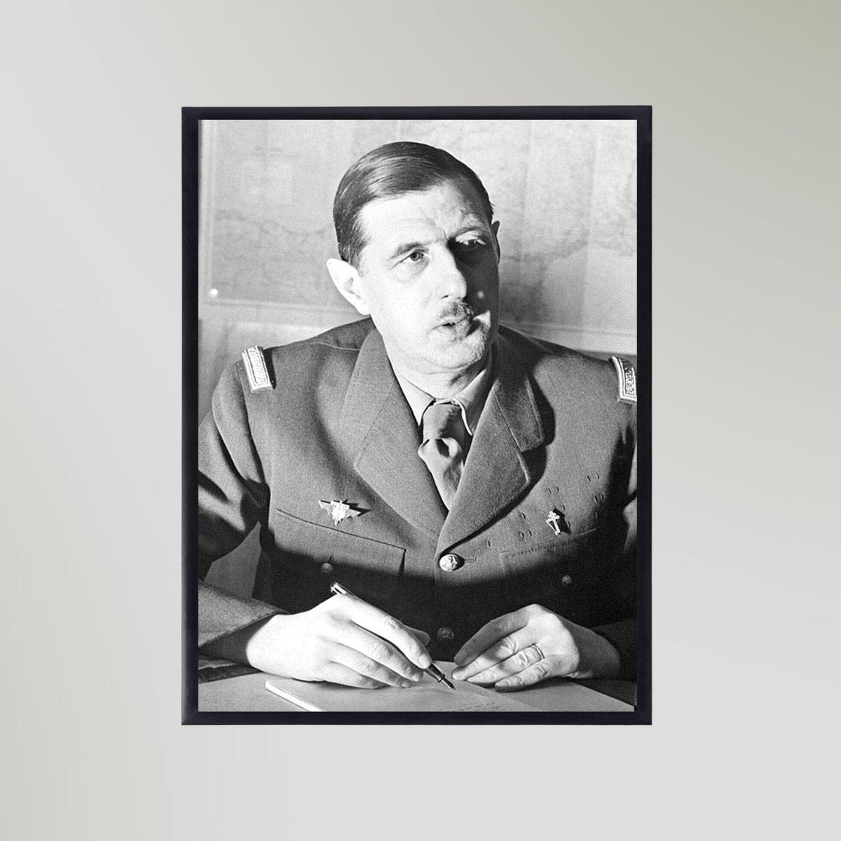 Charles De Gaulle Portrait Art Print